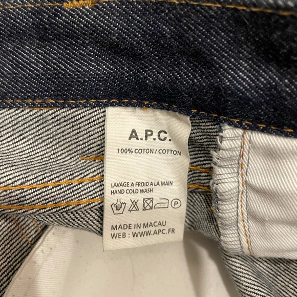 APC Mens Jeans Straight Leg 33X34 - Picture 2 of 6